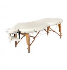 Стол массажный медицинский Mizomed Premium Oval 2, крем